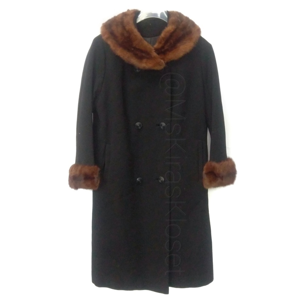 💕VTG Custom Fur Trimmed Winter Coat EUC